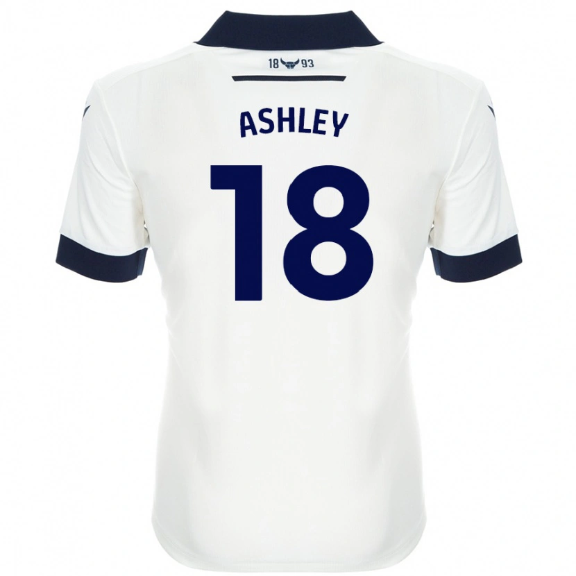 Danxen Enfant Maillot Alex Ashley #18 Blanc Bleu Marine Tenues Extérieur 2024/25 T-Shirt