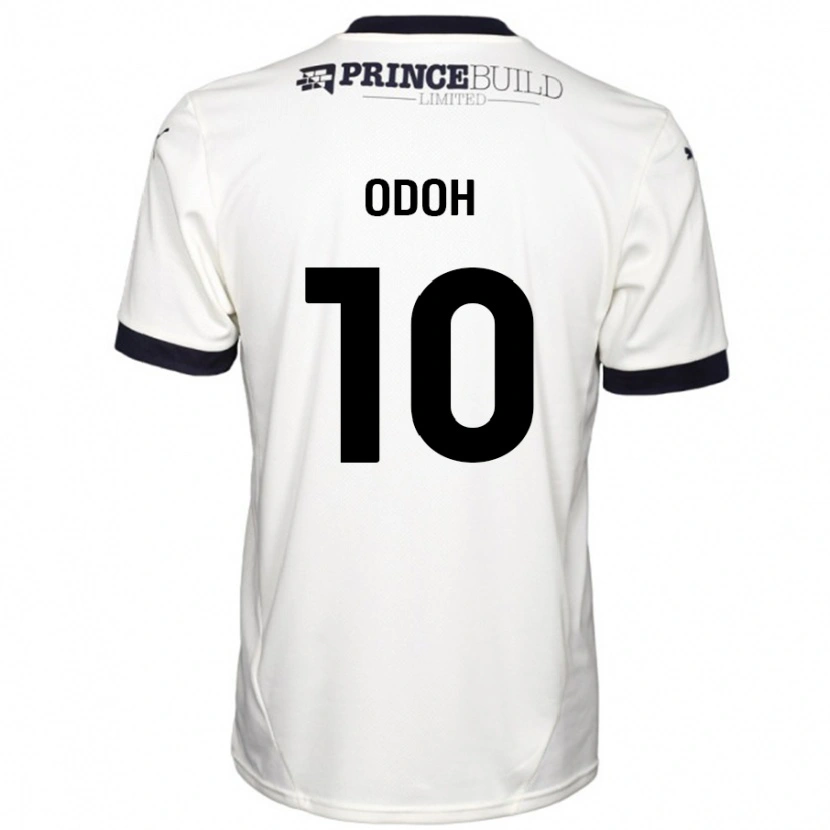 Danxen Enfant Maillot Abraham Odoh #10 Blanc Cassé Noir Tenues Extérieur 2024/25 T-Shirt