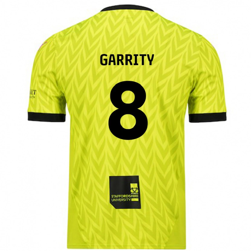 Danxen Enfant Maillot Ben Garrity #8 Vert Fluo Tenues Extérieur 2024/25 T-Shirt