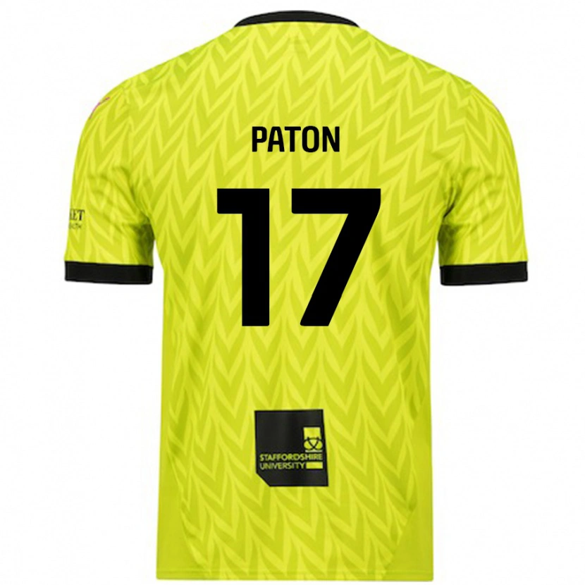 Danxen Enfant Maillot Ruari Paton #17 Vert Fluo Tenues Extérieur 2024/25 T-Shirt