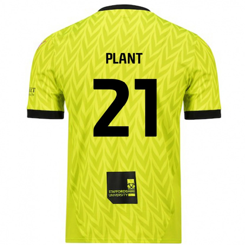 Danxen Enfant Maillot James Plant #21 Vert Fluo Tenues Extérieur 2024/25 T-Shirt