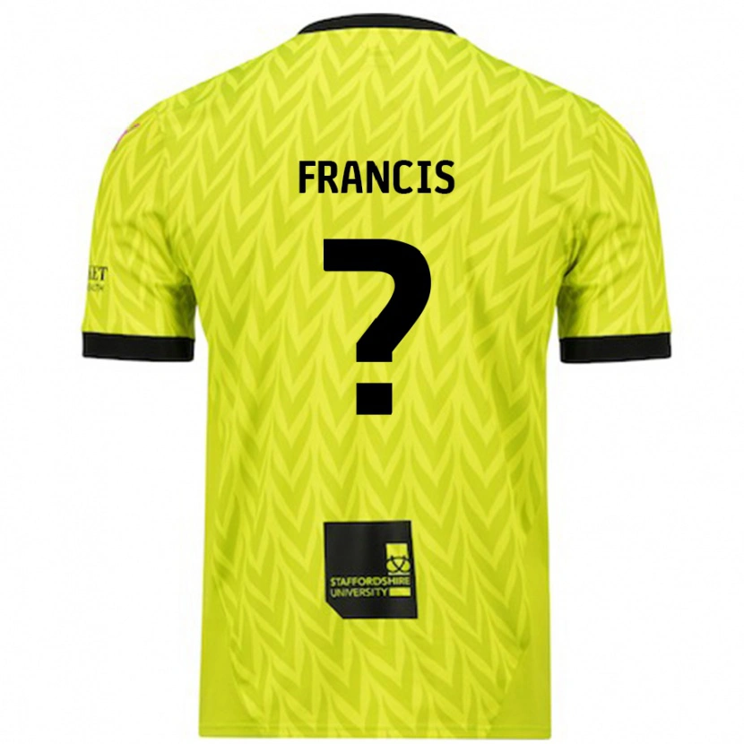 Danxen Enfant Maillot Louis Francis #0 Vert Fluo Tenues Extérieur 2024/25 T-Shirt