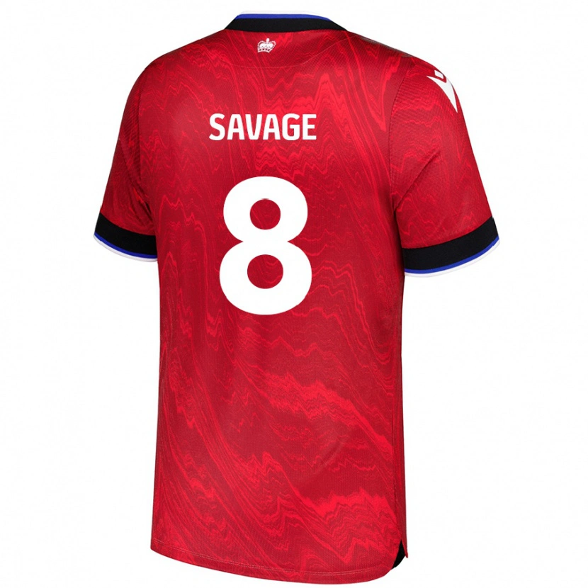 Danxen Enfant Maillot Charlie Savage #8 Rouge Noir Tenues Extérieur 2024/25 T-Shirt