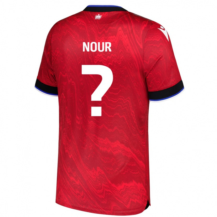 Danxen Enfant Maillot Aaron Nour #0 Rouge Noir Tenues Extérieur 2024/25 T-Shirt