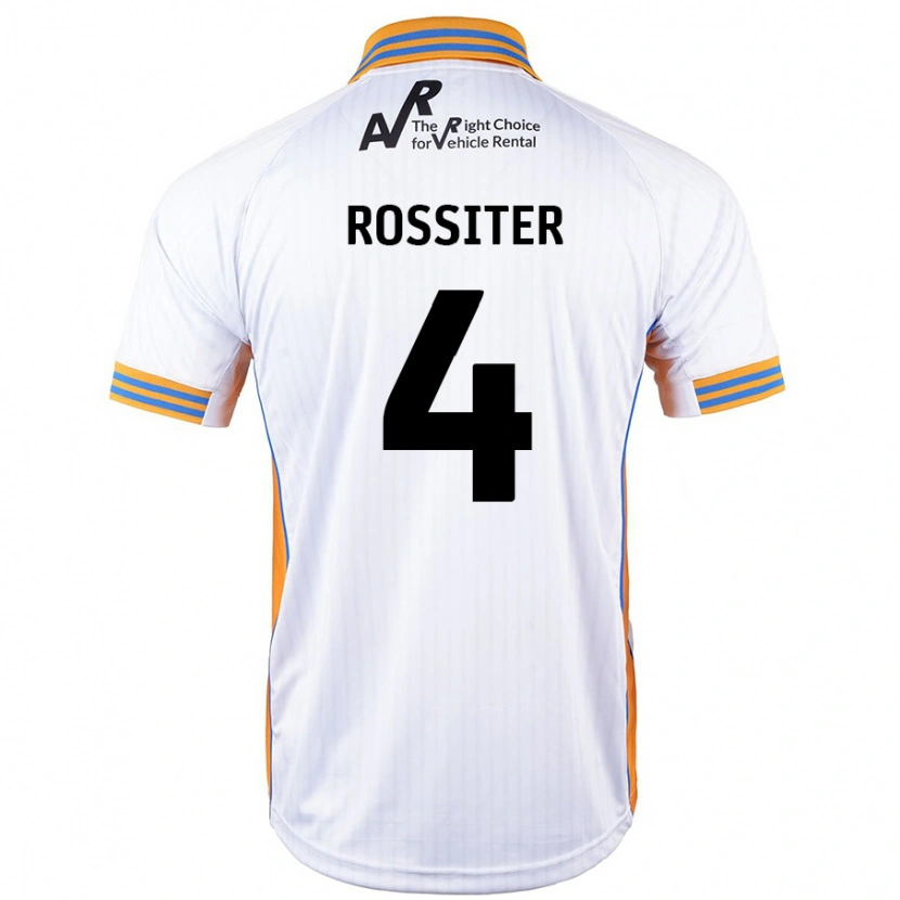 Danxen Enfant Maillot Jordan Rossiter #4 Blanc Tenues Extérieur 2024/25 T-Shirt