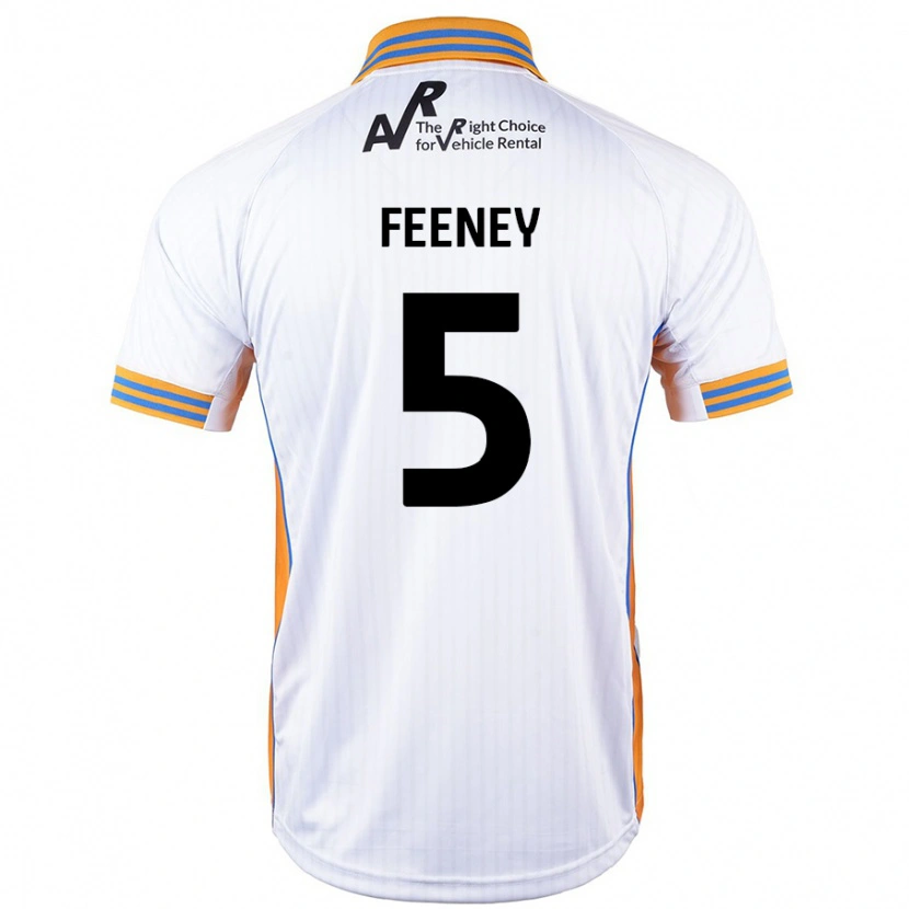 Danxen Enfant Maillot Morgan Feeney #5 Blanc Tenues Extérieur 2024/25 T-Shirt