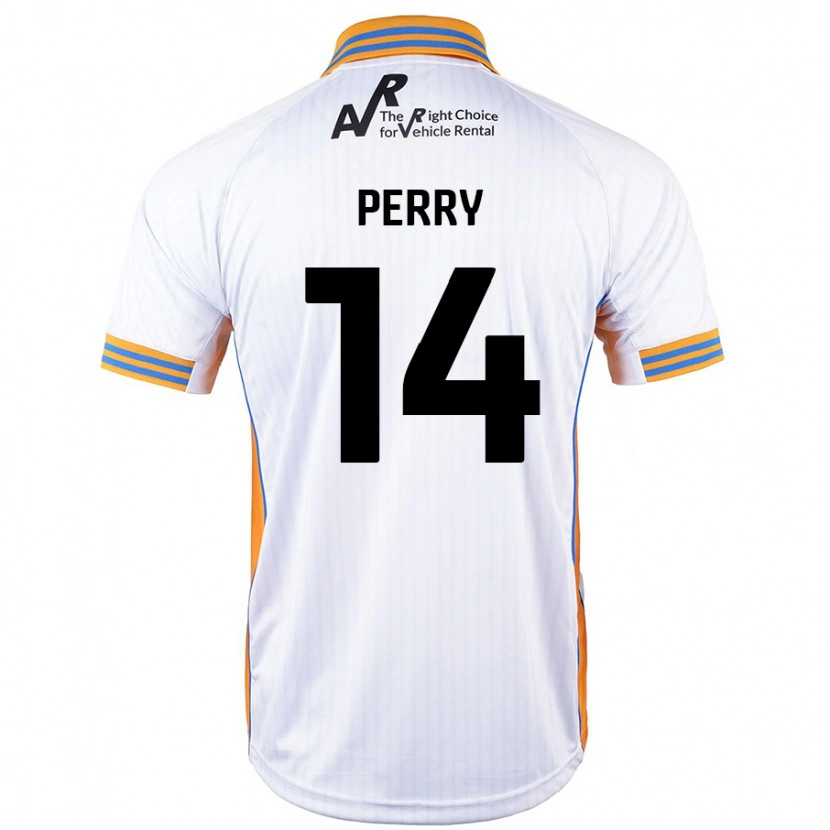 Danxen Enfant Maillot Taylor Perry #14 Blanc Tenues Extérieur 2024/25 T-Shirt