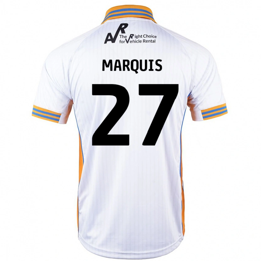 Danxen Enfant Maillot John Marquis #27 Blanc Tenues Extérieur 2024/25 T-Shirt