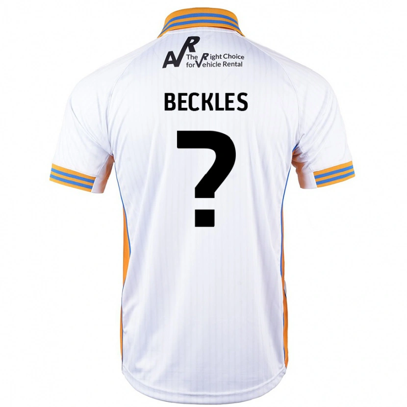 Danxen Enfant Maillot Frankie Beckles #0 Blanc Tenues Extérieur 2024/25 T-Shirt