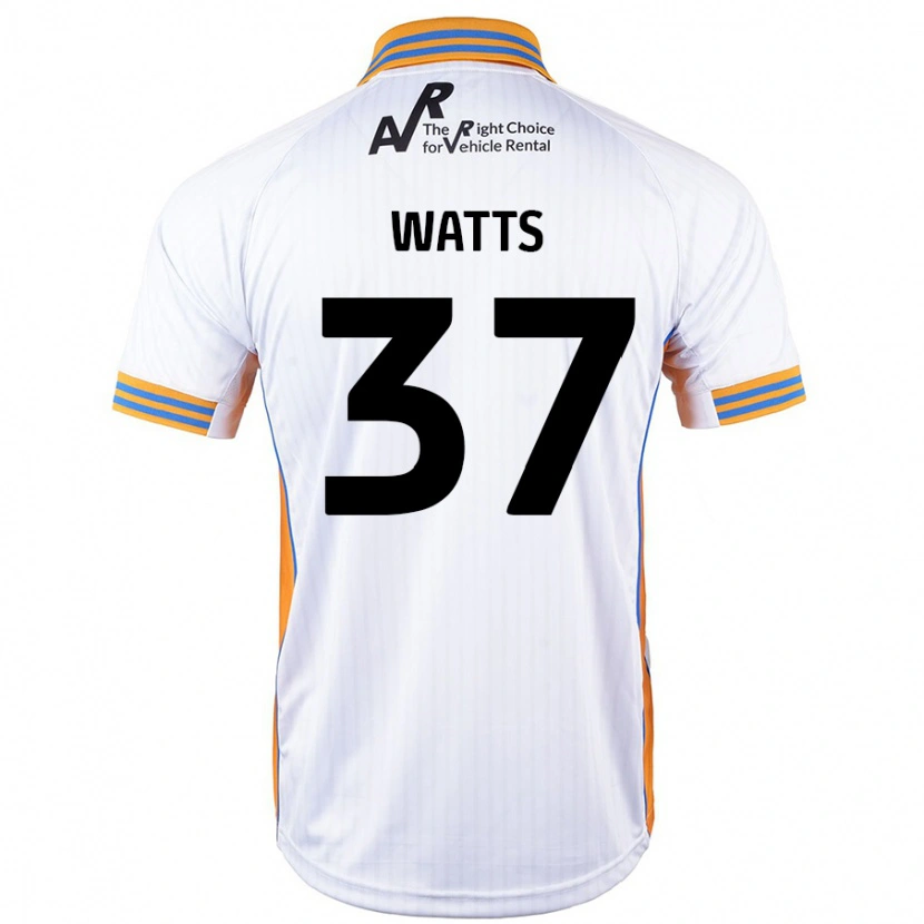 Danxen Enfant Maillot Harvey Watts #37 Blanc Tenues Extérieur 2024/25 T-Shirt