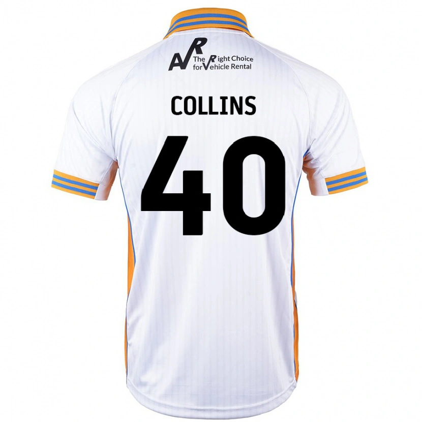 Danxen Enfant Maillot Jude Collins #40 Blanc Tenues Extérieur 2024/25 T-Shirt