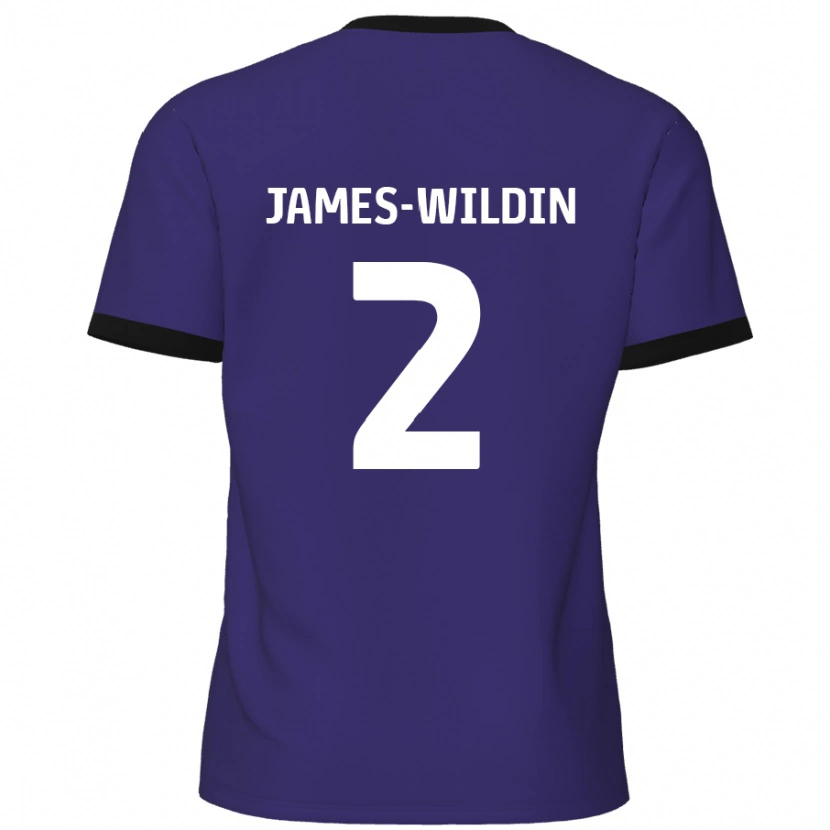 Danxen Enfant Maillot Luther James-Wildin #2 Violet Tenues Extérieur 2024/25 T-Shirt