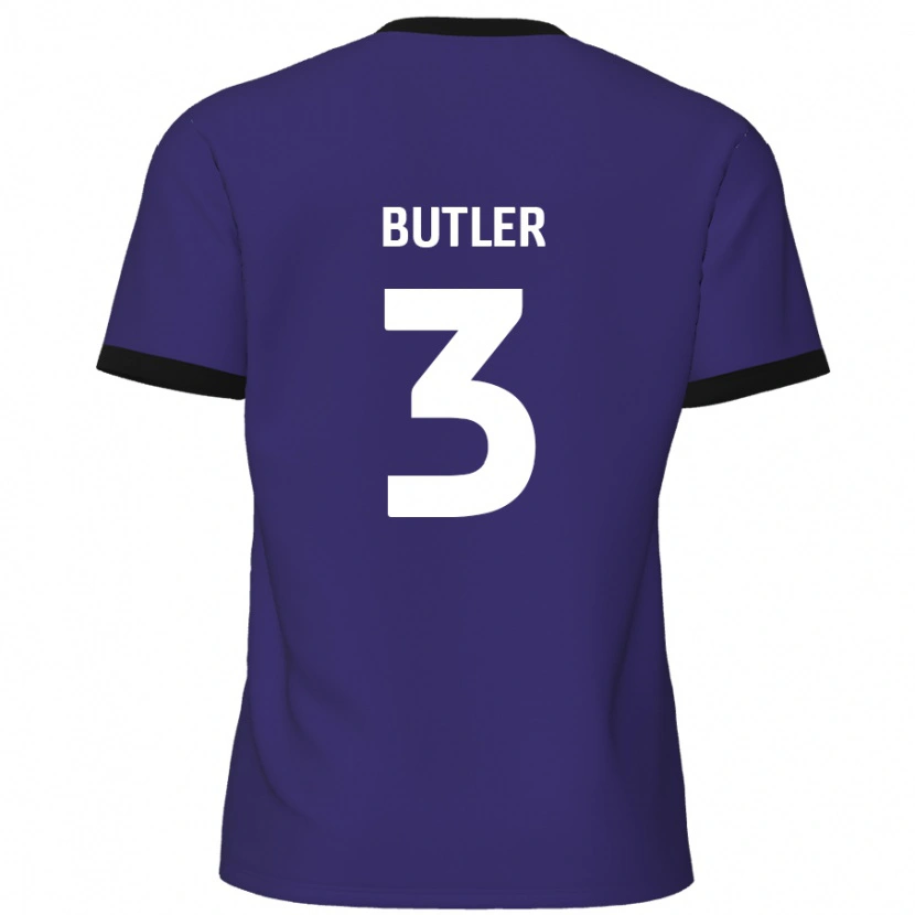 Danxen Enfant Maillot Dan Butler #3 Violet Tenues Extérieur 2024/25 T-Shirt