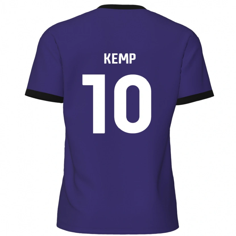 Danxen Enfant Maillot Dan Kemp #10 Violet Tenues Extérieur 2024/25 T-Shirt