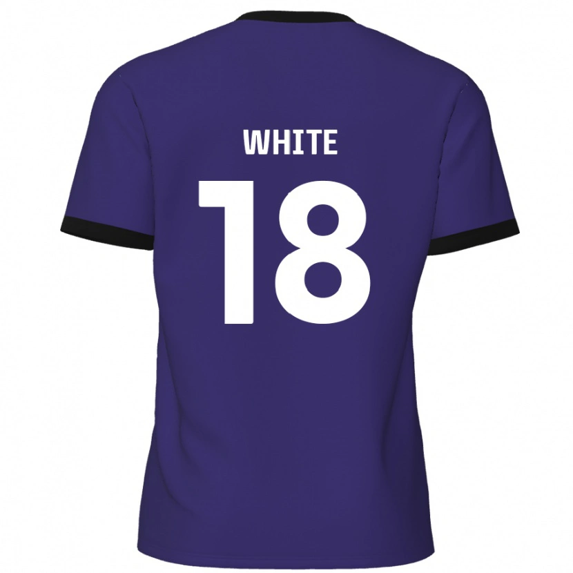 Danxen Enfant Maillot Harvey White #18 Violet Tenues Extérieur 2024/25 T-Shirt