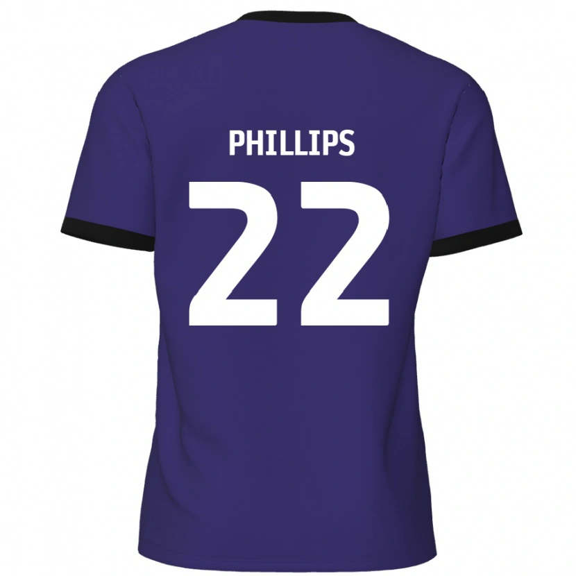 Danxen Enfant Maillot Daniel Phillips #22 Violet Tenues Extérieur 2024/25 T-Shirt