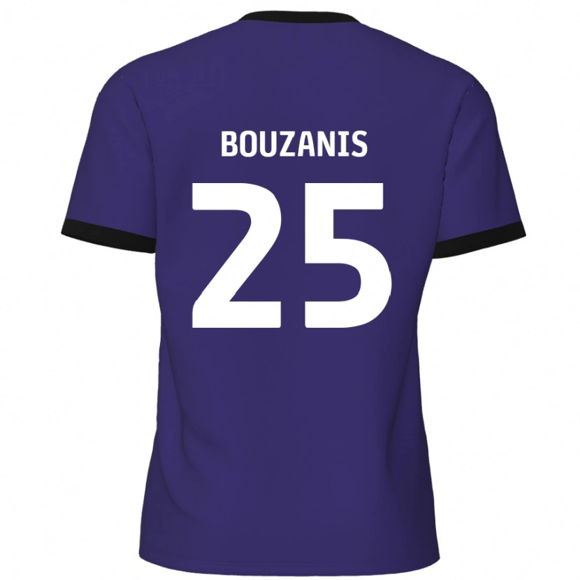 Danxen Enfant Maillot Dean Bouzanis #25 Violet Tenues Extérieur 2024/25 T-Shirt