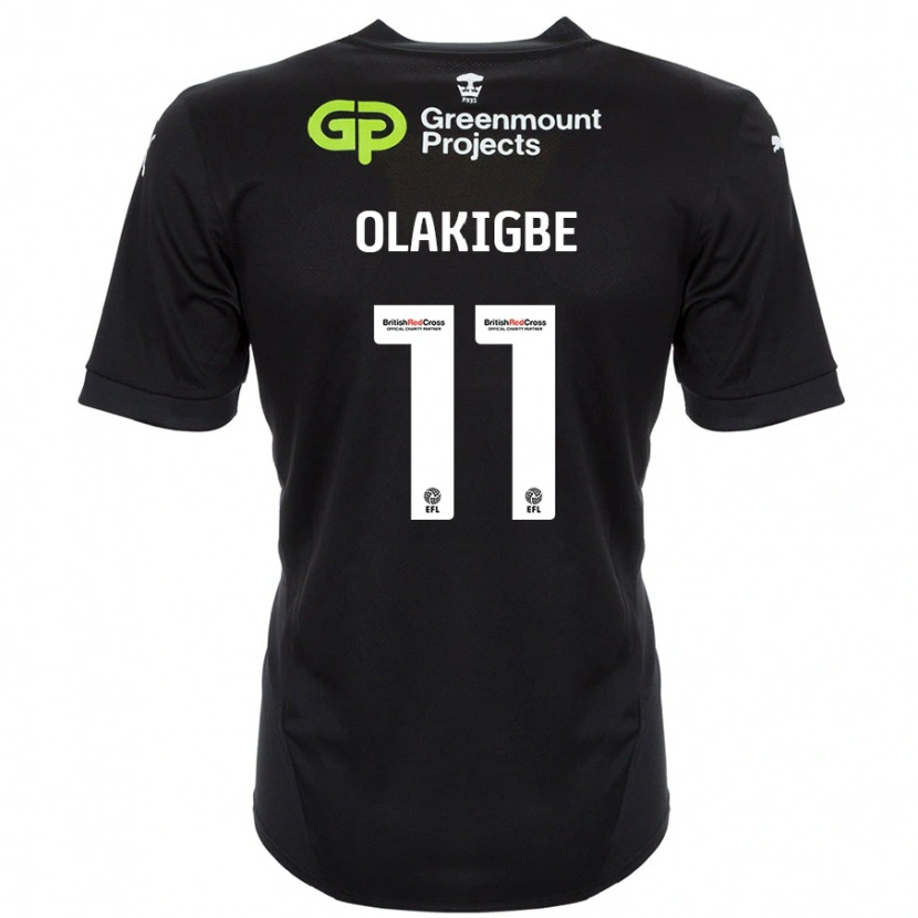 Danxen Enfant Maillot Michael Olakigbe #11 Noir Tenues Extérieur 2024/25 T-Shirt