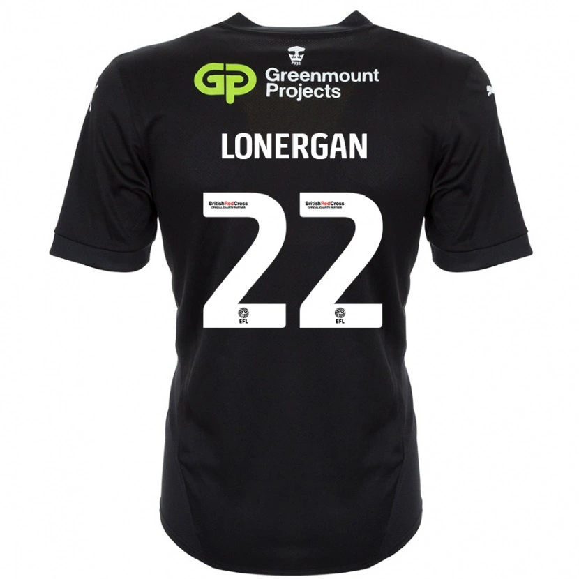 Danxen Enfant Maillot Andy Lonergan #22 Noir Tenues Extérieur 2024/25 T-Shirt