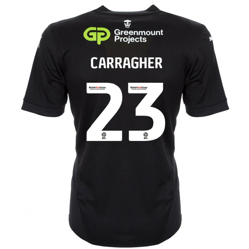 Danxen Enfant Maillot James Carragher #23 Noir Tenues Extérieur 2024/25 T-Shirt