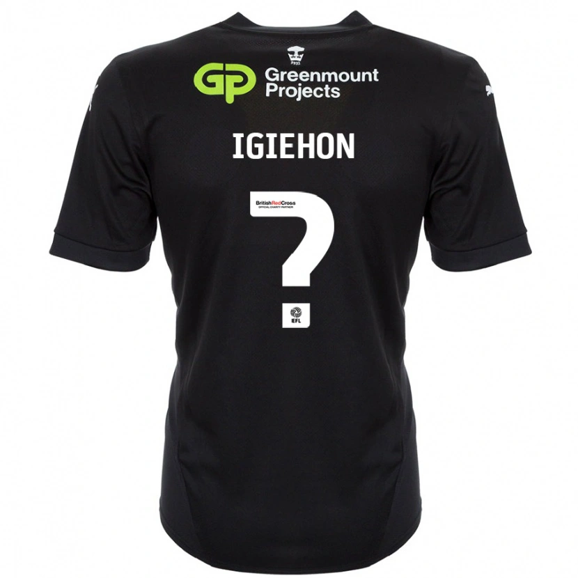 Danxen Enfant Maillot Elijah Igiehon #0 Noir Tenues Extérieur 2024/25 T-Shirt