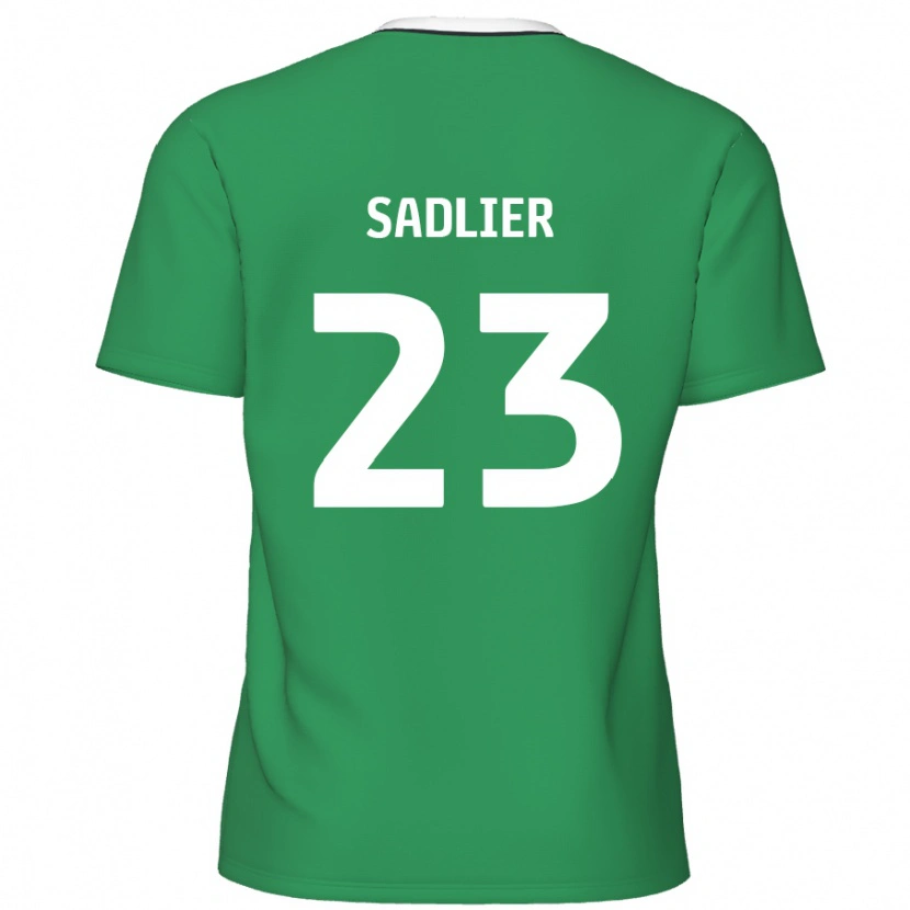 Danxen Enfant Maillot Kieran Sadlier #23 Rayures Blanches Vertes Tenues Extérieur 2024/25 T-Shirt