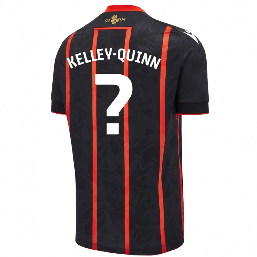 Danxen Enfant Maillot Leon Kelley-Quinn #0 Noir Rouge Tenues Extérieur 2024/25 T-Shirt