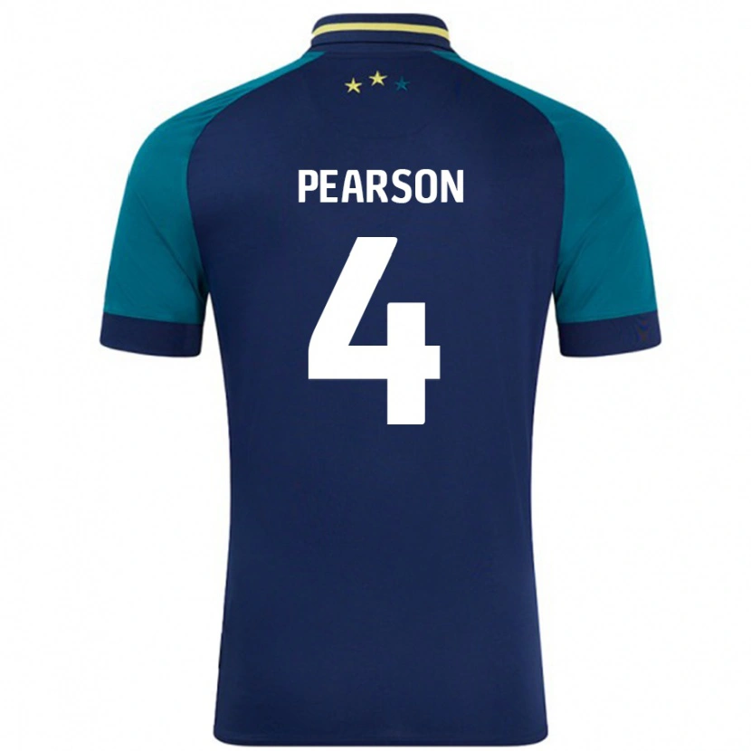 Danxen Enfant Maillot Matty Pearson #4 Marine Vert Foncé Tenues Extérieur 2024/25 T-Shirt