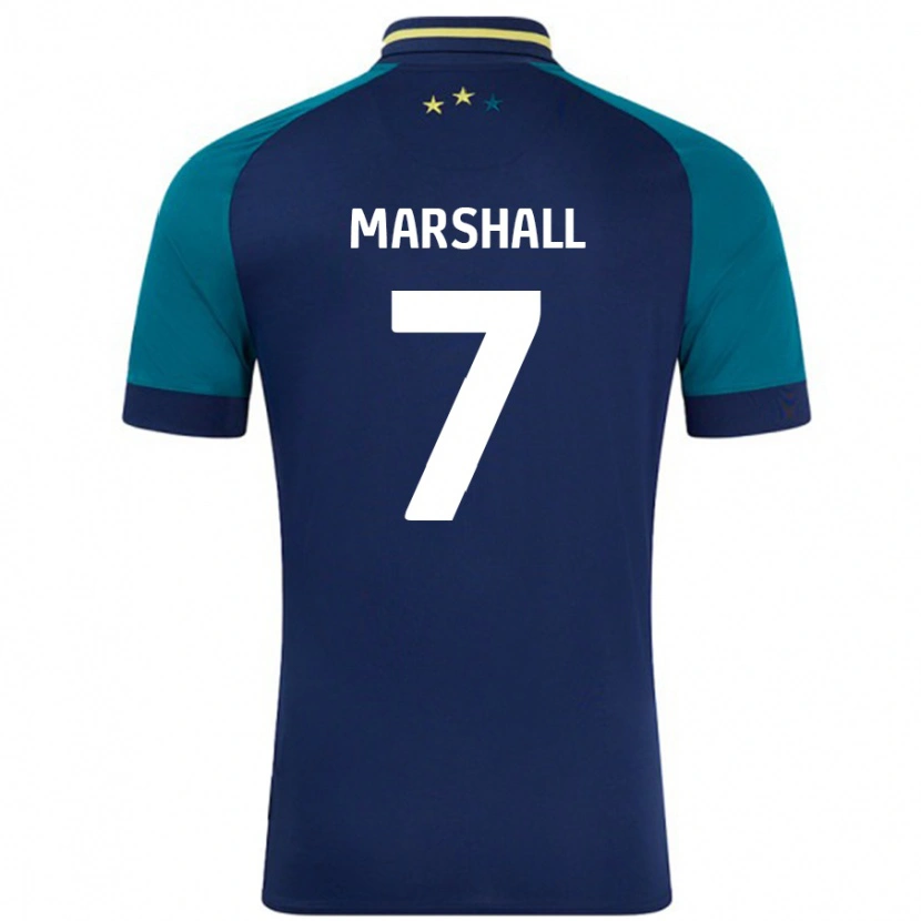 Danxen Enfant Maillot Callum Marshall #7 Marine Vert Foncé Tenues Extérieur 2024/25 T-Shirt