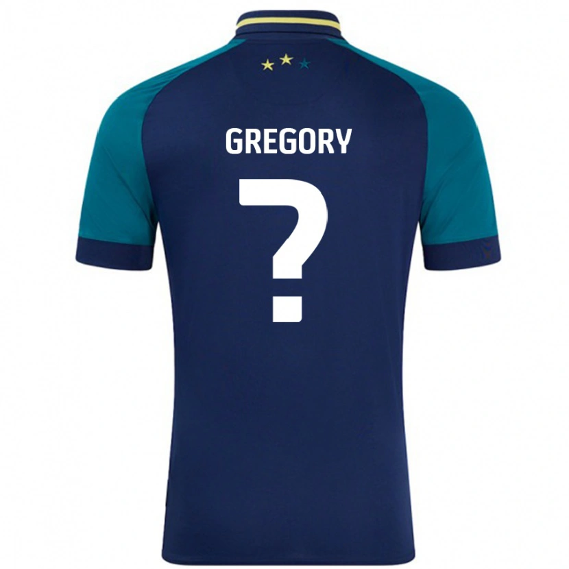 Danxen Enfant Maillot Anthony Gregory #0 Marine Vert Foncé Tenues Extérieur 2024/25 T-Shirt