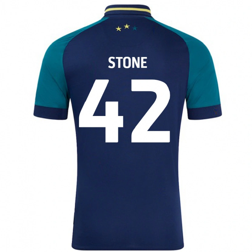 Danxen Enfant Maillot Michael Stone #42 Marine Vert Foncé Tenues Extérieur 2024/25 T-Shirt