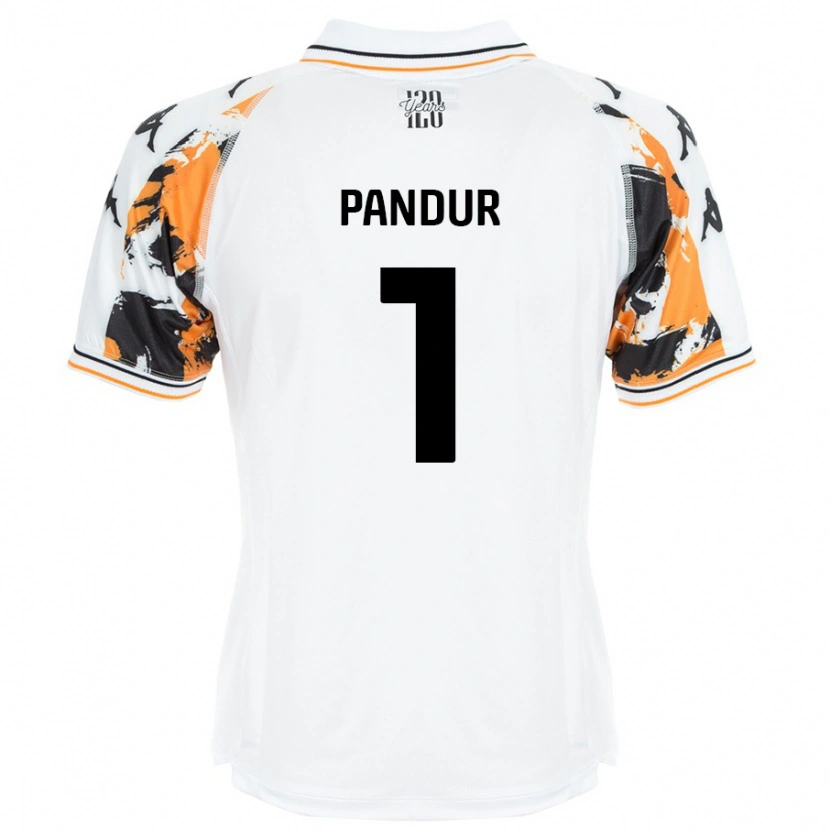 Danxen Enfant Maillot Ivor Pandur #1 Blanc Tenues Extérieur 2024/25 T-Shirt