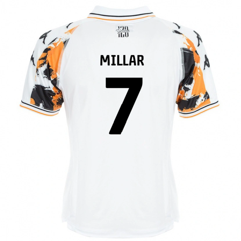 Danxen Enfant Maillot Liam Millar #7 Blanc Tenues Extérieur 2024/25 T-Shirt