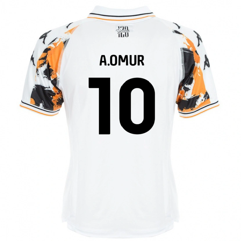 Danxen Enfant Maillot Abdülkadir Ömür #10 Blanc Tenues Extérieur 2024/25 T-Shirt