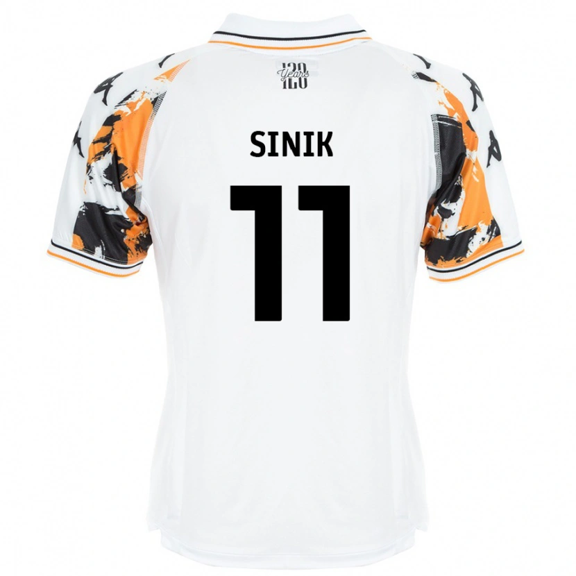 Danxen Enfant Maillot Doğukan Sinik #11 Blanc Tenues Extérieur 2024/25 T-Shirt