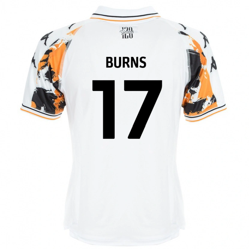 Danxen Enfant Maillot Finley Burns #17 Blanc Tenues Extérieur 2024/25 T-Shirt