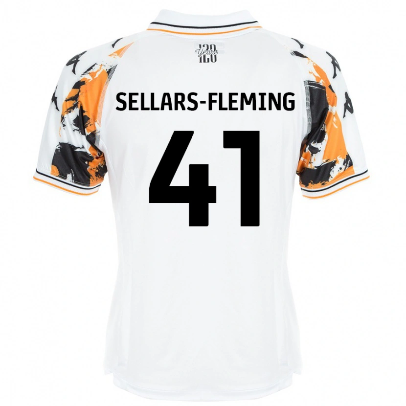 Danxen Enfant Maillot Tyrell Sellars-Fleming #41 Blanc Tenues Extérieur 2024/25 T-Shirt