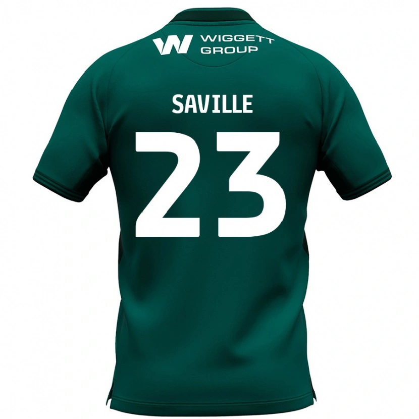 Danxen Enfant Maillot George Saville #23 Vert Tenues Extérieur 2024/25 T-Shirt