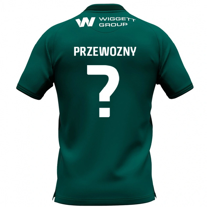 Danxen Enfant Maillot Jakub Przewozny #0 Vert Tenues Extérieur 2024/25 T-Shirt