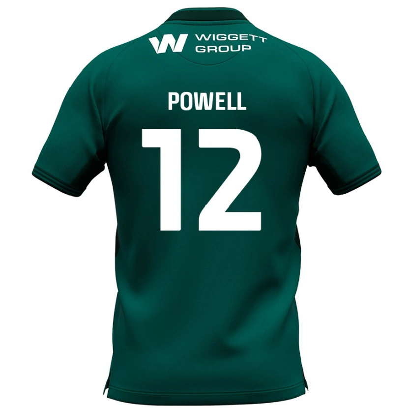 Danxen Enfant Maillot Beth Powell #12 Vert Tenues Extérieur 2024/25 T-Shirt