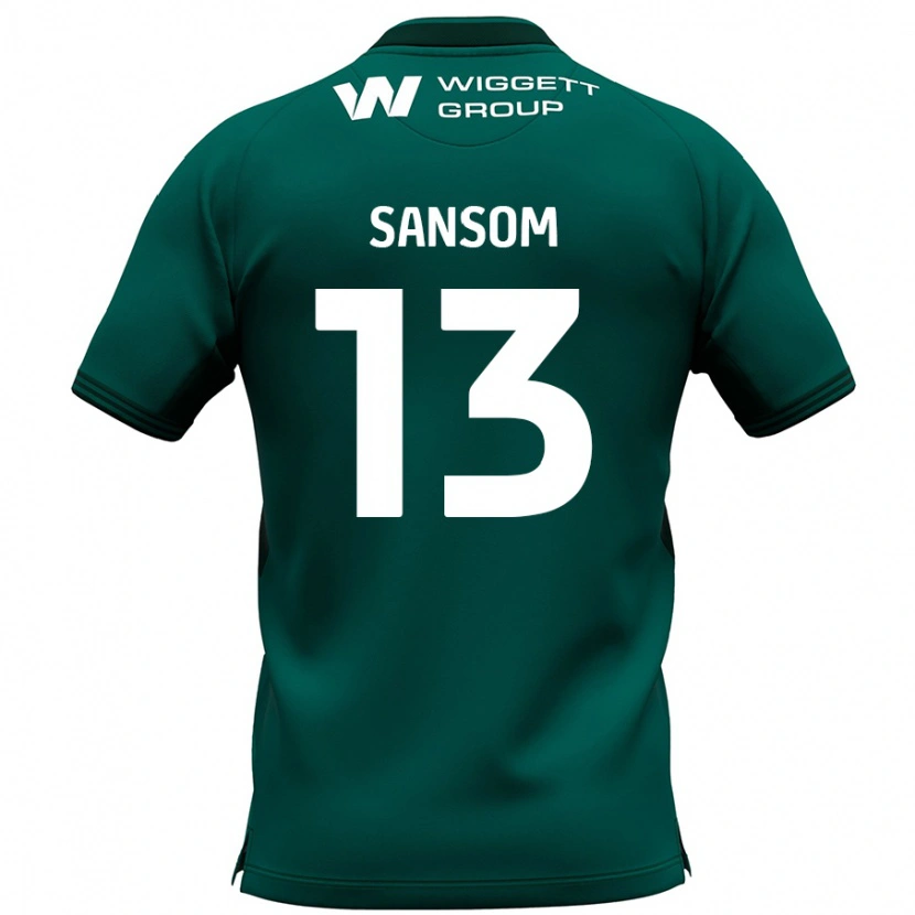 Danxen Enfant Maillot Chloe Sansom #13 Vert Tenues Extérieur 2024/25 T-Shirt