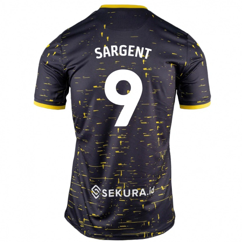 Danxen Enfant Maillot Josh Sargent #9 Noir Jaune Tenues Extérieur 2024/25 T-Shirt