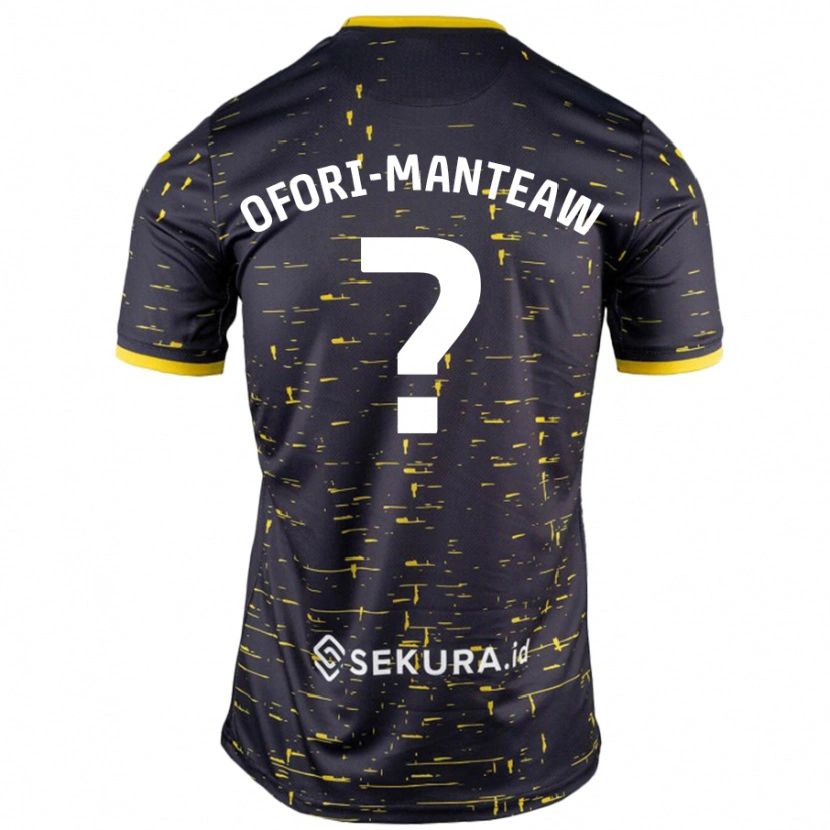 Danxen Enfant Maillot Lloyd Ofori-Manteaw #0 Noir Jaune Tenues Extérieur 2024/25 T-Shirt