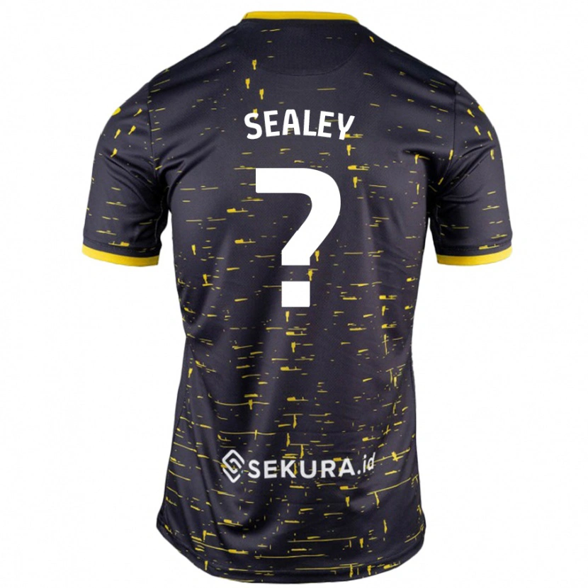 Danxen Enfant Maillot La'sean Sealey #0 Noir Jaune Tenues Extérieur 2024/25 T-Shirt