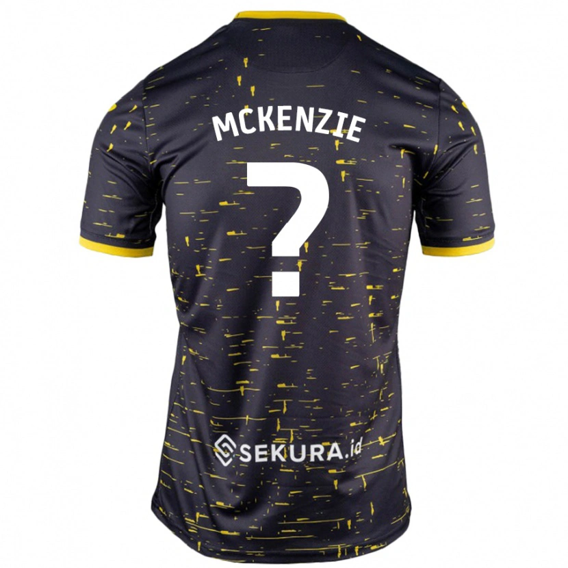 Danxen Enfant Maillot Mason Mckenzie #0 Noir Jaune Tenues Extérieur 2024/25 T-Shirt