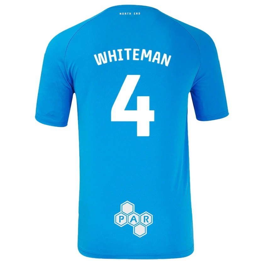 Danxen Enfant Maillot Ben Whiteman #4 Bleu Ciel Tenues Extérieur 2024/25 T-Shirt