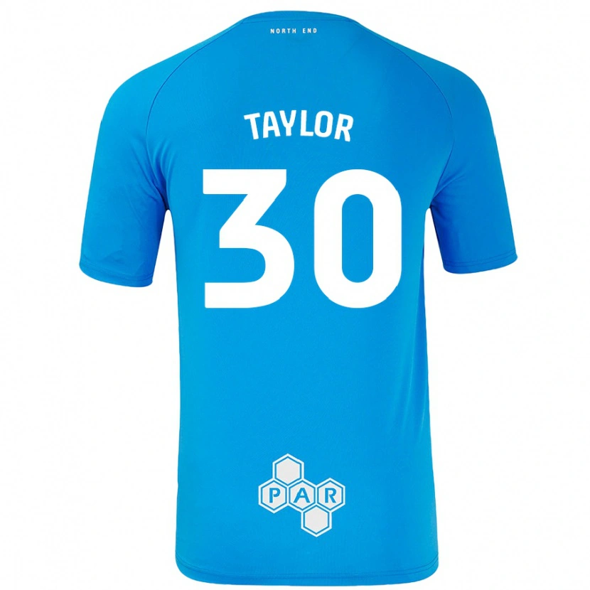 Danxen Enfant Maillot Kian Taylor #30 Bleu Ciel Tenues Extérieur 2024/25 T-Shirt