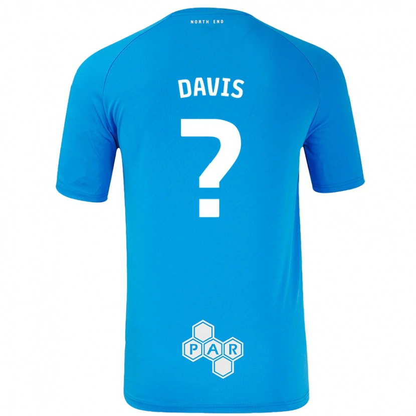 Danxen Enfant Maillot Tommy Davis #0 Bleu Ciel Tenues Extérieur 2024/25 T-Shirt