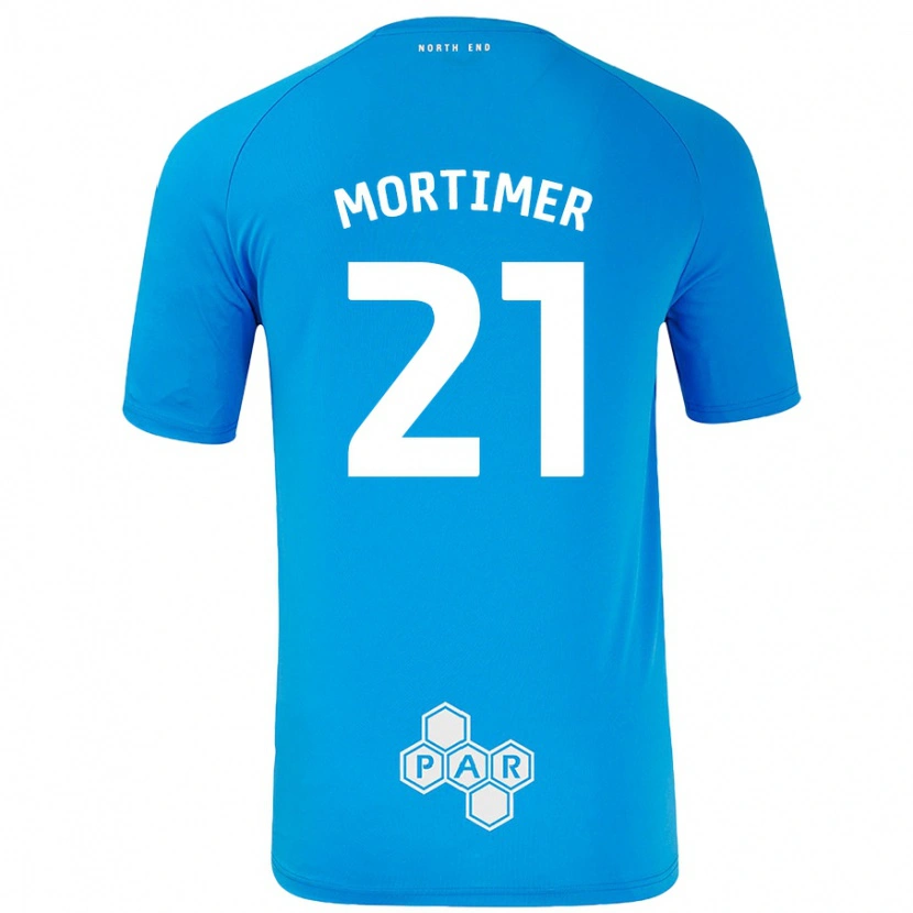 Danxen Enfant Maillot Jodie Mortimer #21 Bleu Ciel Tenues Extérieur 2024/25 T-Shirt