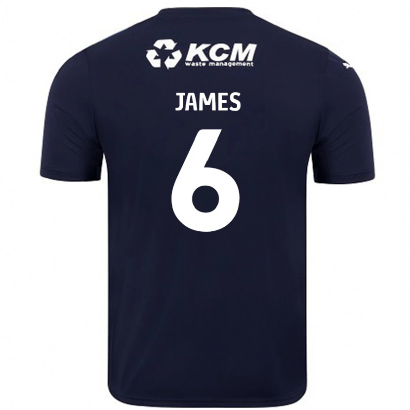 Danxen Enfant Maillot Reece James #6 Bleu Marine Tenues Extérieur 2024/25 T-Shirt